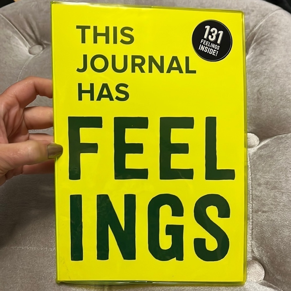 This journal has feelings writing journal with plastic jacket, Brand New